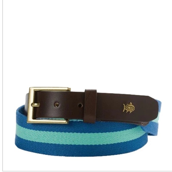 Southern Tide classic surcingle belt in blue - Picture 1 of 7
